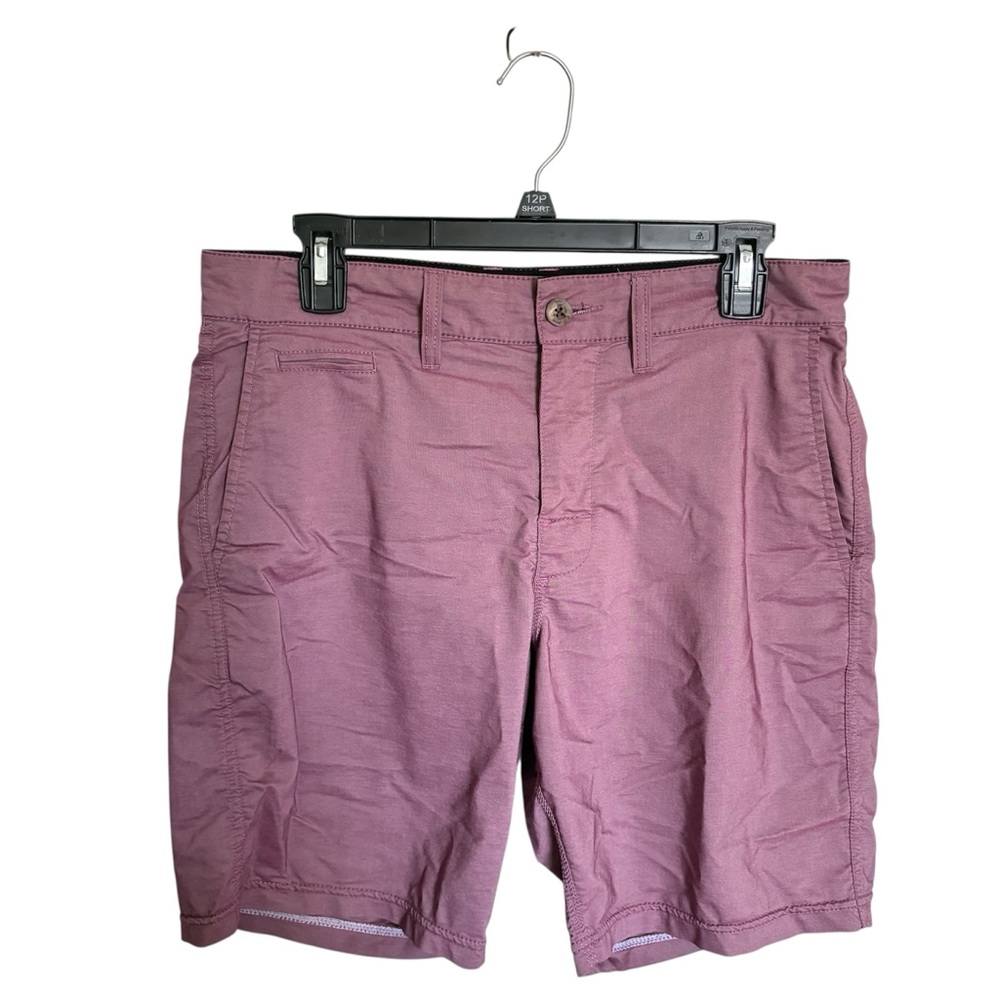 RVCA Size 31 Vintage Stretch Chino Maroon Shorts Preppy Old Money Resortwear